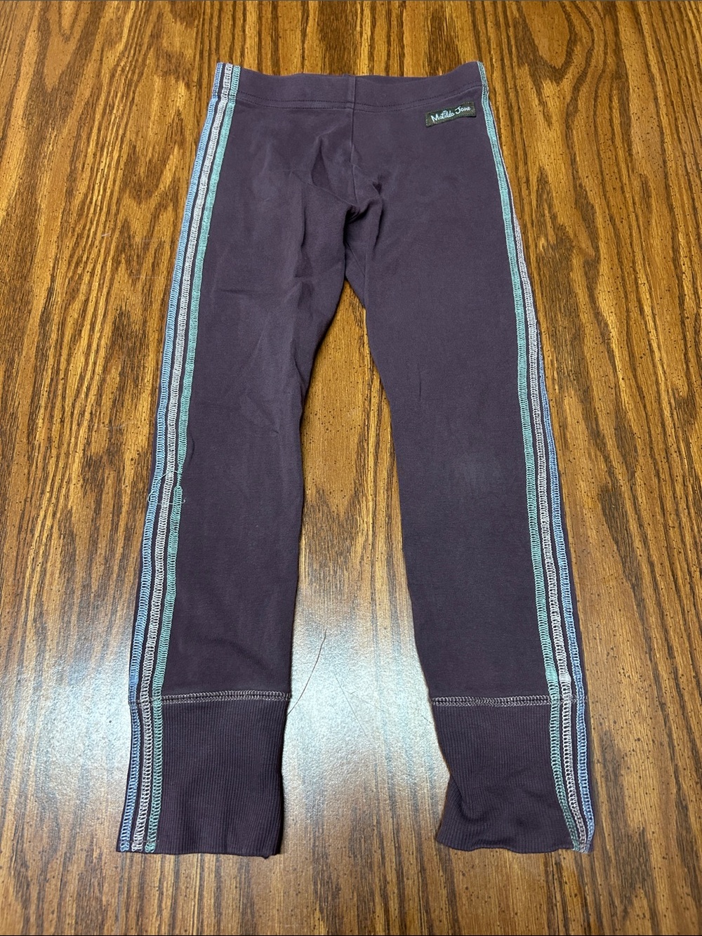 Matilda Jane Dark Purple Leggings with Side Stripe